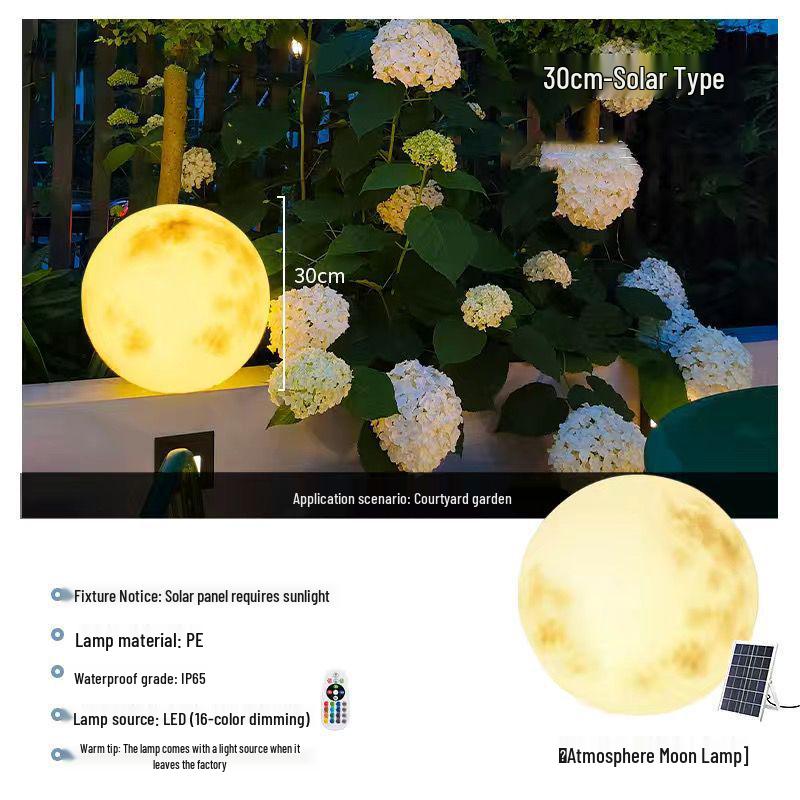 Solar-Powered Waterproof Moon Lamp for Garden, Lawn & Courtyard Decoration
