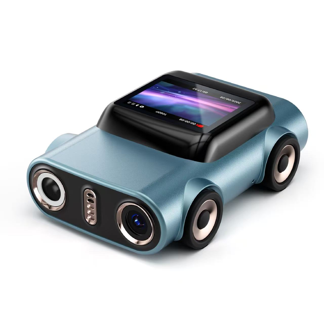 

Magecam Keychain Camera 1.0 inch LCD Screen Mini Action Camera Retro Support Memory 2K Very Small Camcorder Video Recorder синій