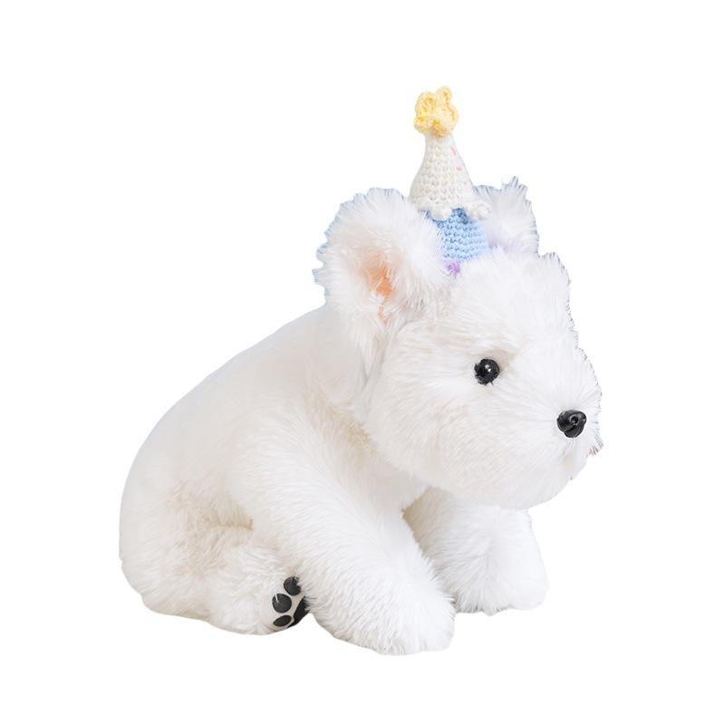 Doll Tribe Cute West Highland Doll Plush Simulation Doll Children's Soothing Doll Birthday Gift