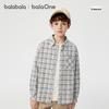 Balabala Kids' Plaid Long-Sleeve Shirt Jacket