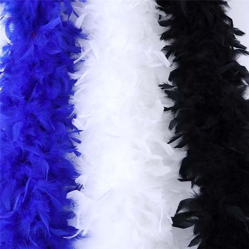 2 yardy nadýchaných krůtích per Marabou Boa DIY vánoční stromeček Pštrosí peříčka Stuha Dekorace svatebních šatů Peříčka pro řemesla