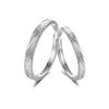 Minimalist Adjustable Couple Ring Set In Sterling Men Women Geometric Design Lightweight Fashion Jewelry