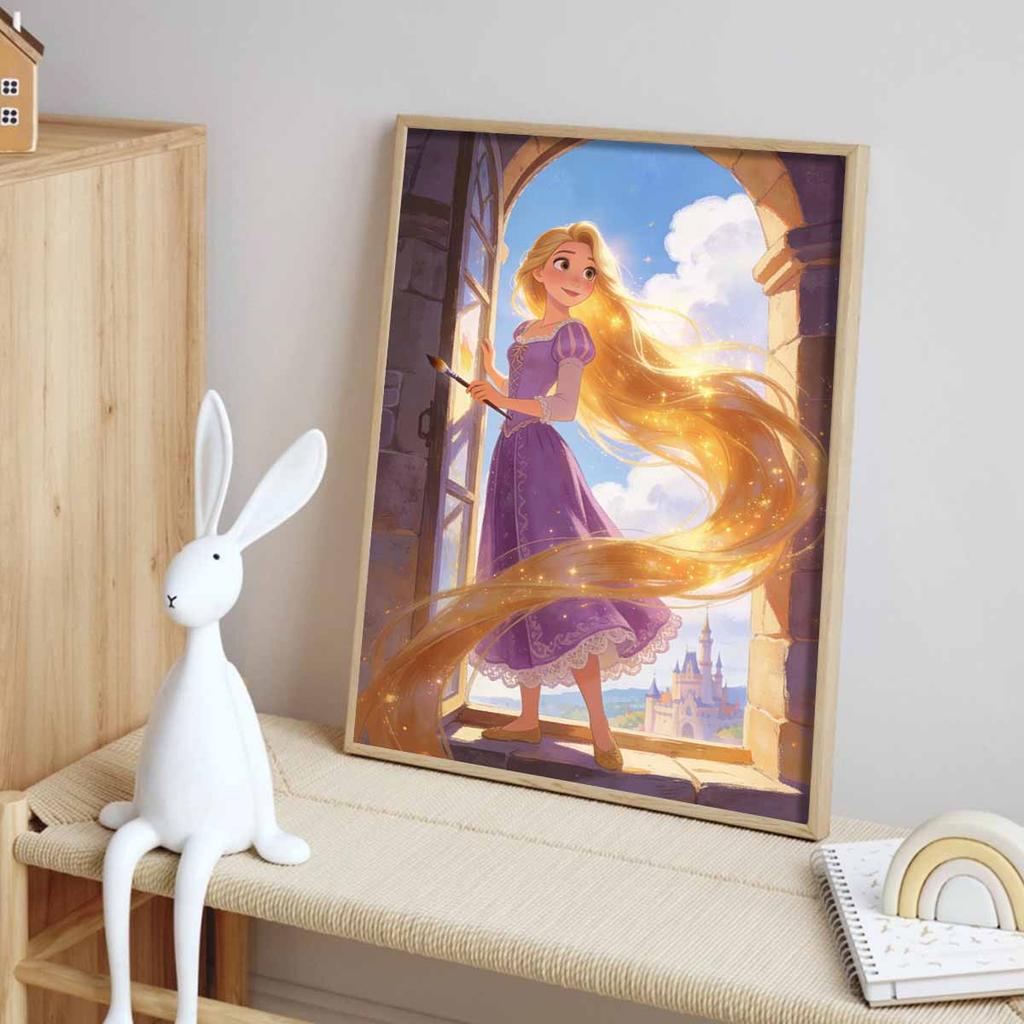 Disney Diamond Painting 5D DIY Full Circle Diamond Painting Kit Home Bedroom Wall Decor Crafts Rapunzel Painting Art