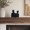 Couple Embracing Sculpture Abstract Family Sculpture Sculpture of A Family of Three  Bedroom Decor