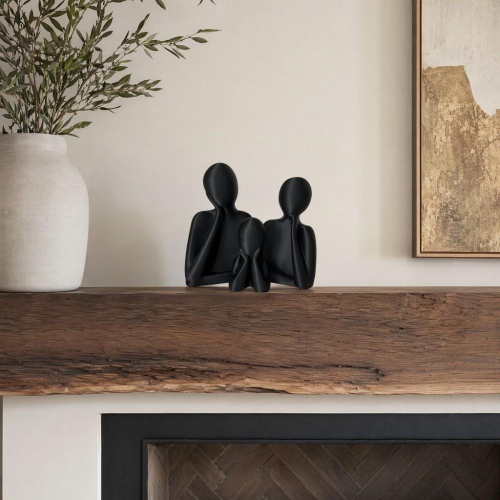 Couple Embracing Sculpture Abstract Family Sculpture Sculpture of A Family of Three Bedroom Decor