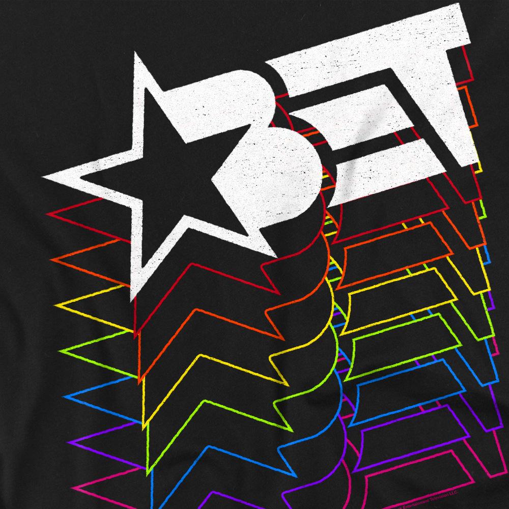 Koszulka męska BET Cascading Rainbow Logo