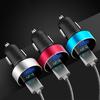 120w USB-Autoladegerät 2 Anschlüsse LED-Anzeige Schnellladefeuerzeugstecker Netzteil 12v 24v für iPhone Samsung Huawei usw