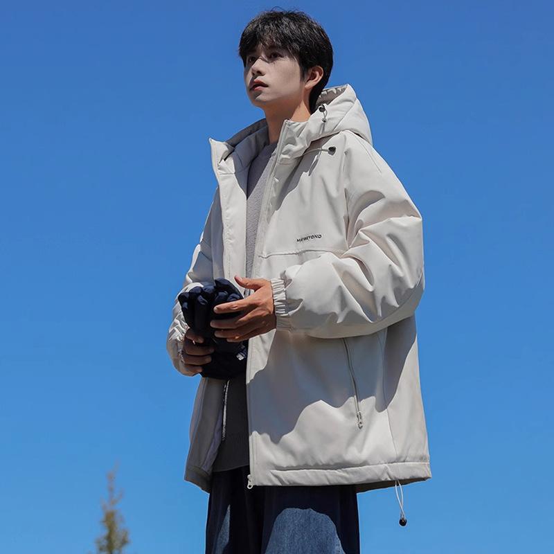 American mountain functional charging cotton clothes men's autumn and winter piled thickened three-proof loose hooded cotton-padded clothes