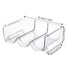 Clear Refrigerator Wine and Water Bottle Holder, Stackable Plastic Wine Rack Storage Organizer for Fridge, Cabinet, Pantry