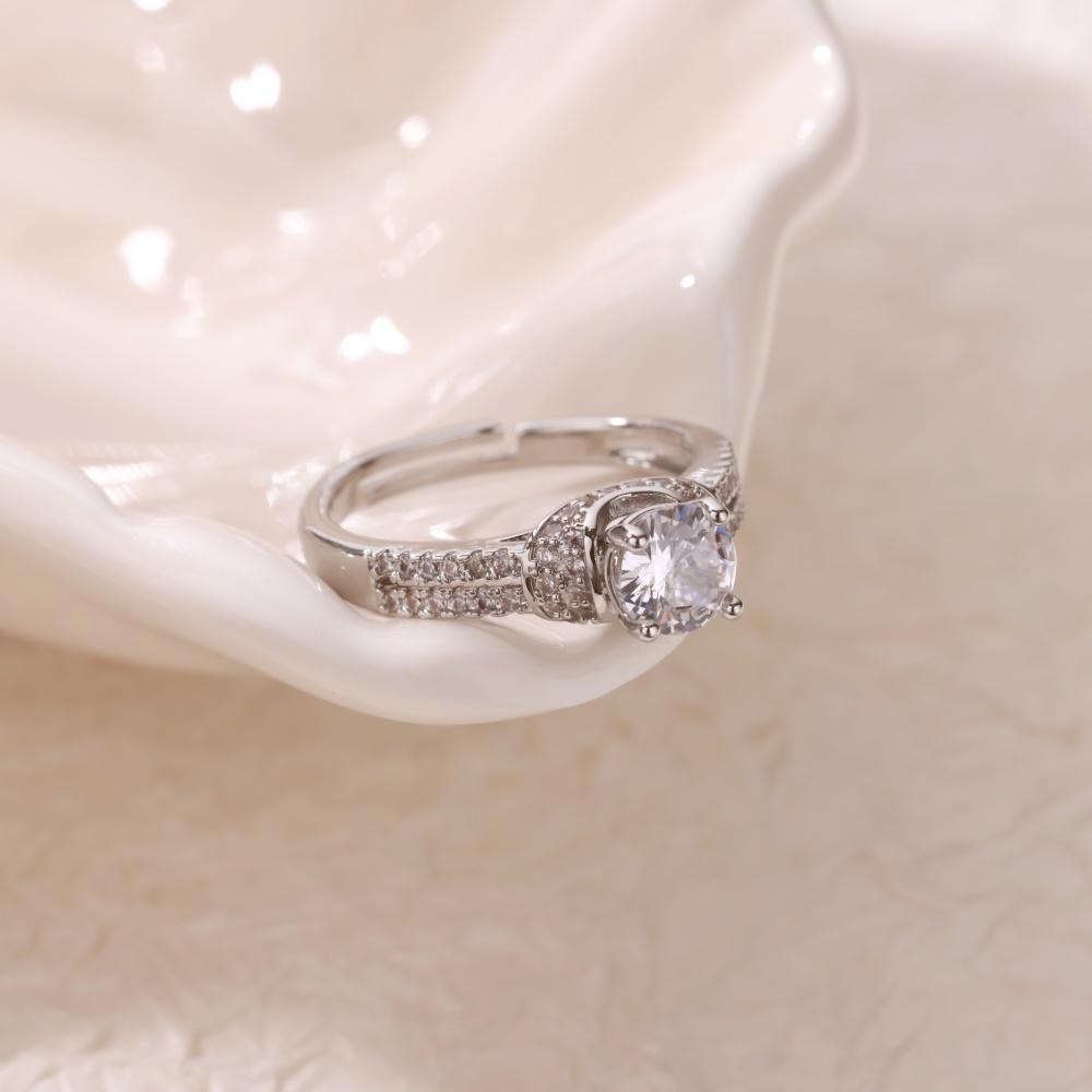 316L Stainless Steel Love Heart Trendy Ring for Women Opening Adjustable Creative Kpop Finger Ring Waterproof Beach Zircon 2025