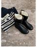 Grape mother autumn and winter new retro short boots Korean version pleated piling boots comfortable thick-soled Martin boots wear thin boots
