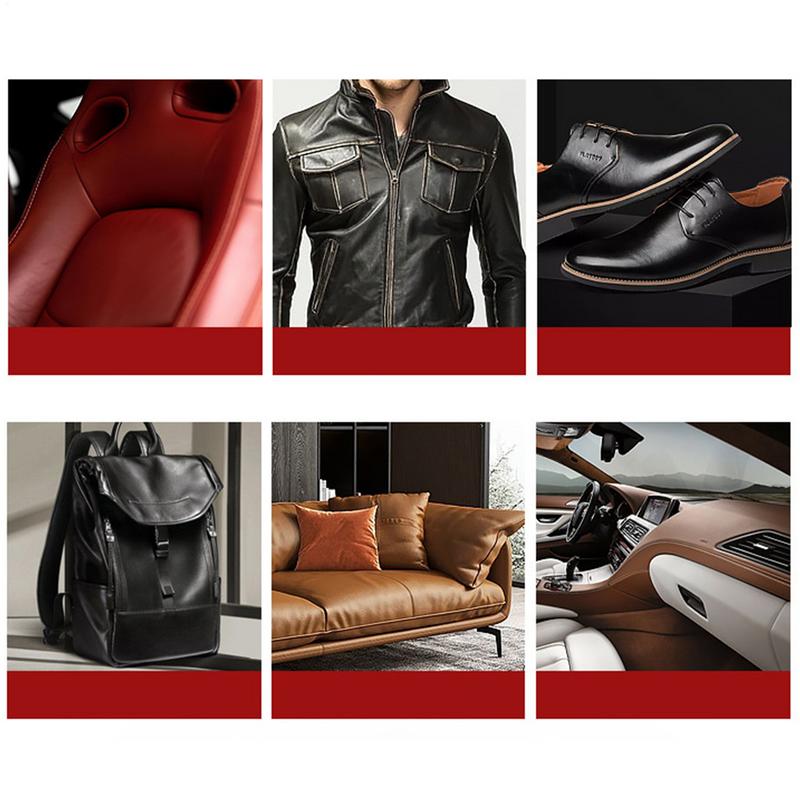 50g Autoleder Sitzfarbauffrischer Multi-Oberflächen Lederreparaturbalsam Professionelle Lederumfärbecreme für Autositze Schuhe