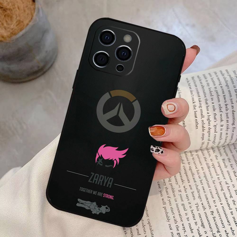 G-Game O-Overwatch Phone Case For iPhone 17,16,15,14,13,12,11 Plus,Pro Max,XS,Soft Silicone Black Cover iPhone15Pro