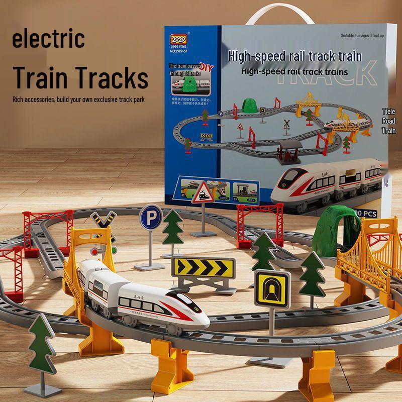 Free Shipping Assembled Fuxing Hao High-Speed Electric Train Set for Toddlers