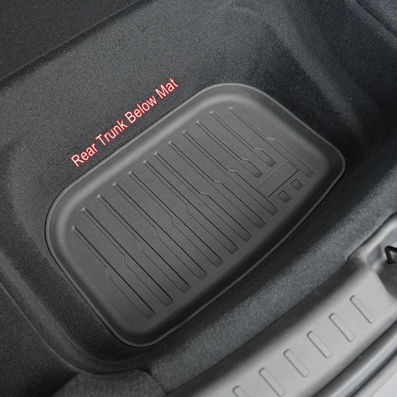 All Weather Cargo Liners for 2025 2026 Tesla Model Y Juniper Model 3 Trunk Mat Front and Rear Frunk Trunk Tray Mats Accessories
