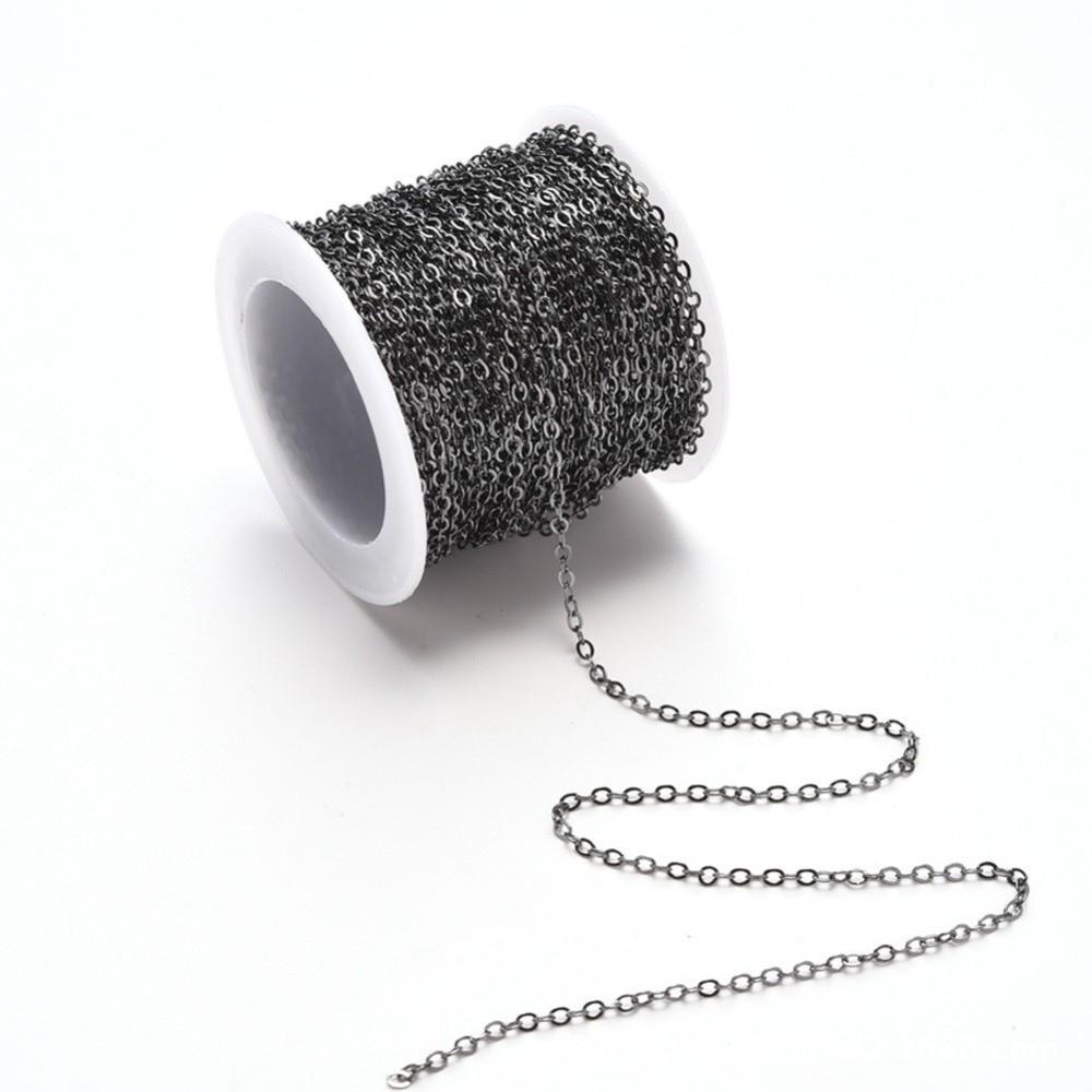 Jewelry Making Components 1Roll O Shape Cross Chains 10 Meters DIY Stainless Steel Chain 2mm DIY Collarbone Chain Bracelet For