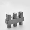 1PC Bibcock One In Three Outlet Angle Valve Brass 3-Way/4-Way Water Heater Toilet Multi-Function Faucet Thread G1/2'