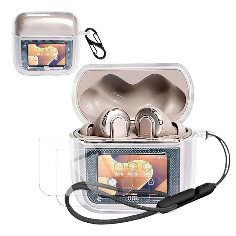 

For TOUR PRO 3 for case Cover [JIAYJP]J BL correspondence Earphone full protective cover transparent TPU cover charging case cover Fall prevention