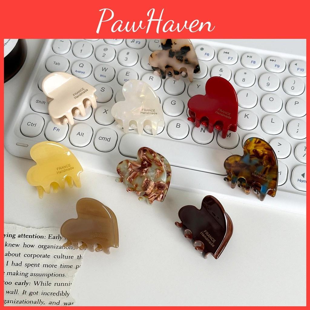 Korean Small Highquality Heart Hair Claw Clip With Unique Patterns For Wear Everyday