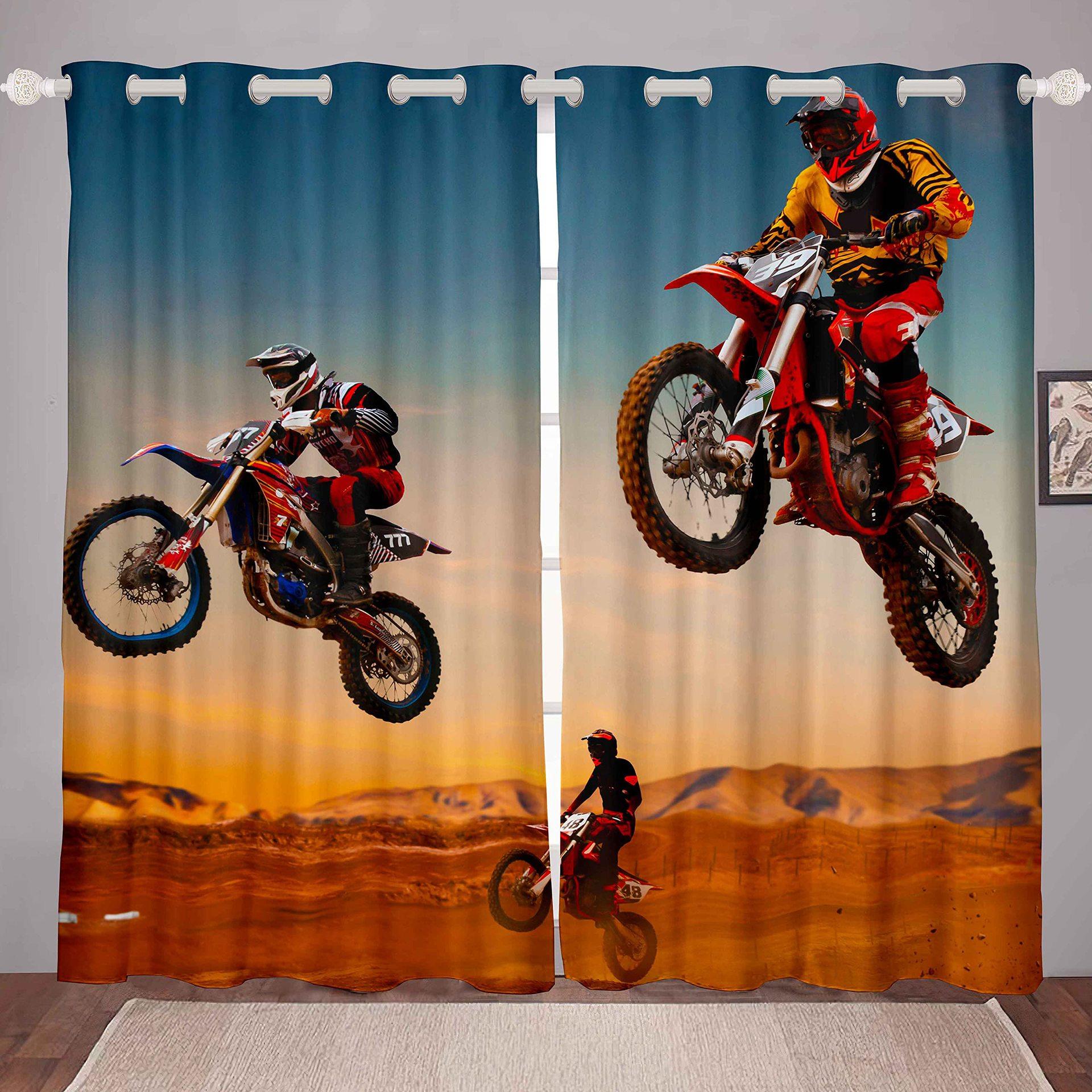 

Curtain Motorcycle Series Kusa Style 3D Digital Printing High Density Shading 140*100