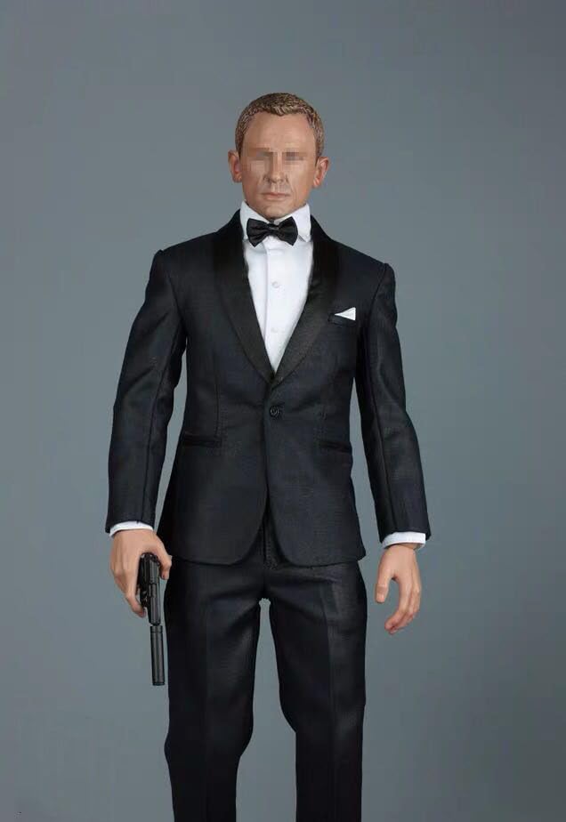 1/6 Scale Figure accessories/Men's Suit Outfit Set/banquet Dress, Evening Dress (head and Body Not Included) Black