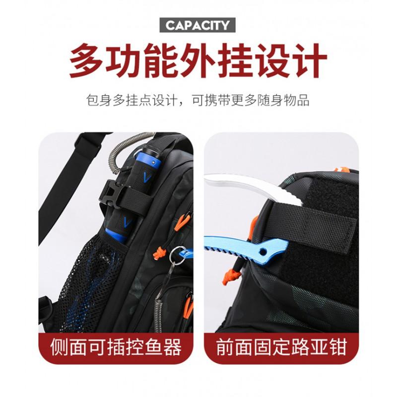 Waterproof Fishing Tackle Bag Spinning Rods Lure Gear Storage Outdoor Single Shoulder Crossbody