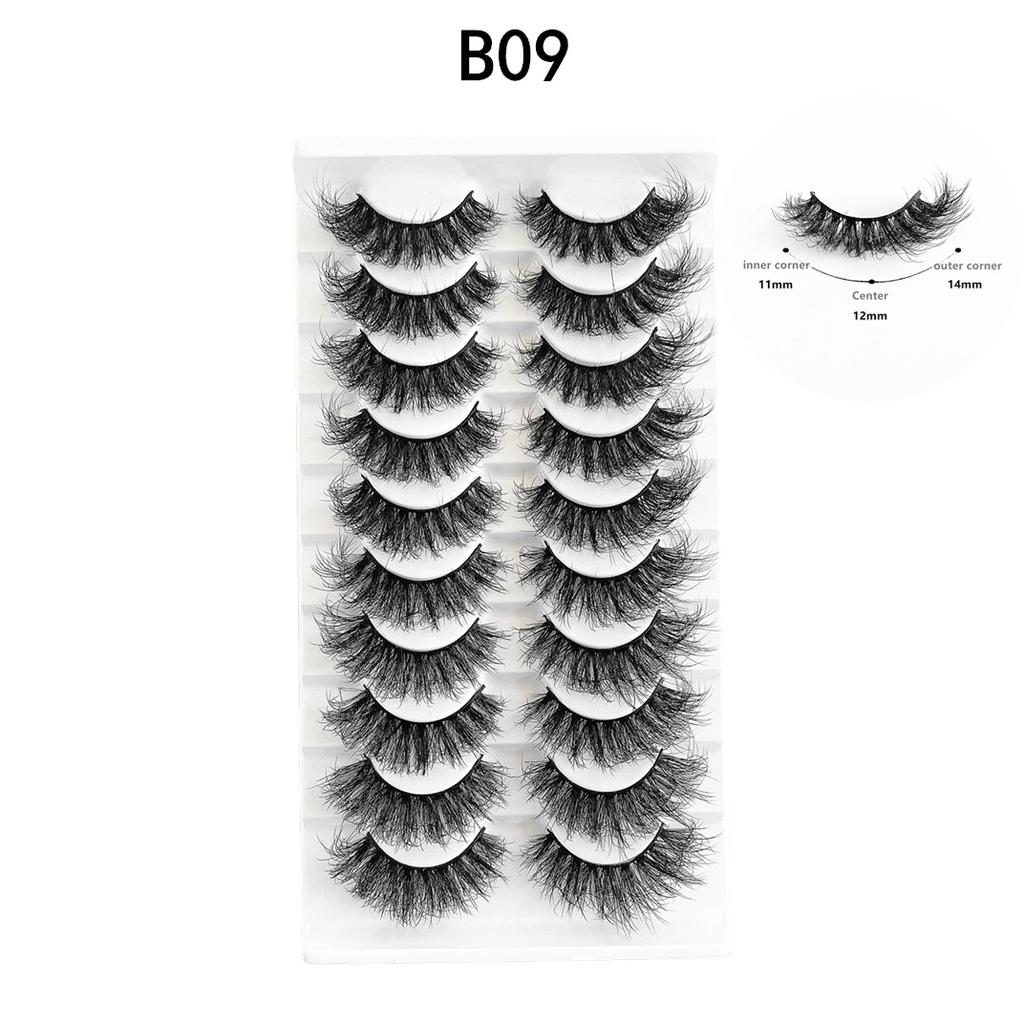 Messy Fried Hair Artificial Imitation Mink Eyelashes False Eyelashes Faux Mink Eyelashes Ten Pairs
