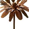 Vintage Style Garden Flagpole Rusty Outdoor Daisy Flower Metal Yard Stake, Rusted Iron Art Rust-red Patio Decoration Decoration, Weather-Resistant