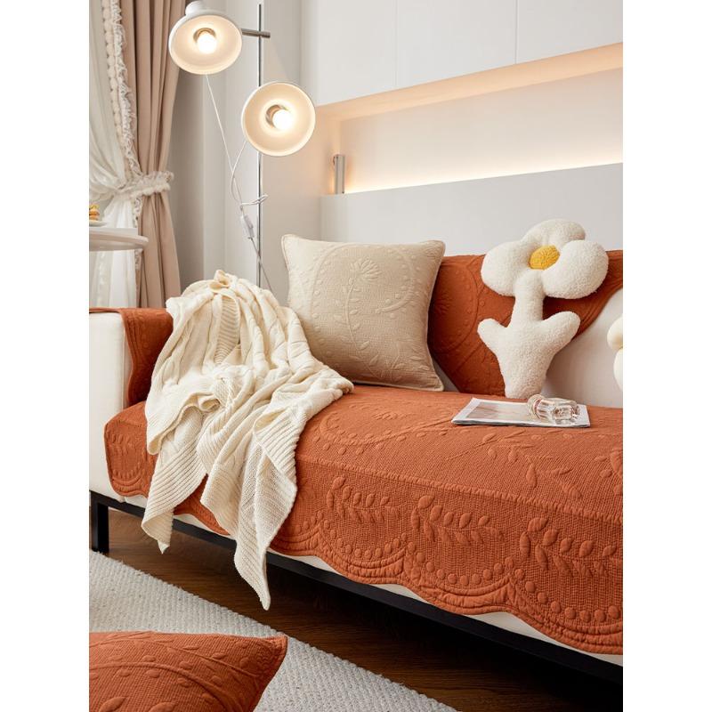 Cotton Retro Sofa Cushion, Seat Cushion, Back Cover, Four-season Universal Sofa Cover