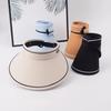 Women Sun Hat Empty Top Adjustable Buckle Foldable Outdoor Cap Summer Cycling Hiking Air Circulation Hat