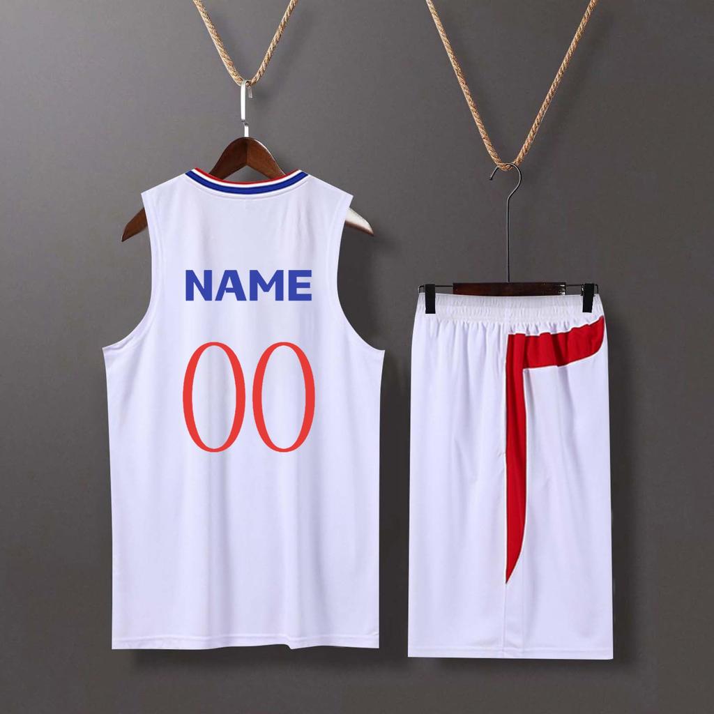 Basketball Name/NummerBenutzerdefinierte Kleidung Kinder Basketballanzug Klassische Oberteile + Hosen Basketballtrikots Anzug Set