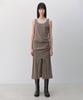 Insilence Woman Knit-Like Layered Dress Brown