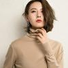 Maglione pullover a collo alto in pile da donna - Versatile e vestibilità aderente