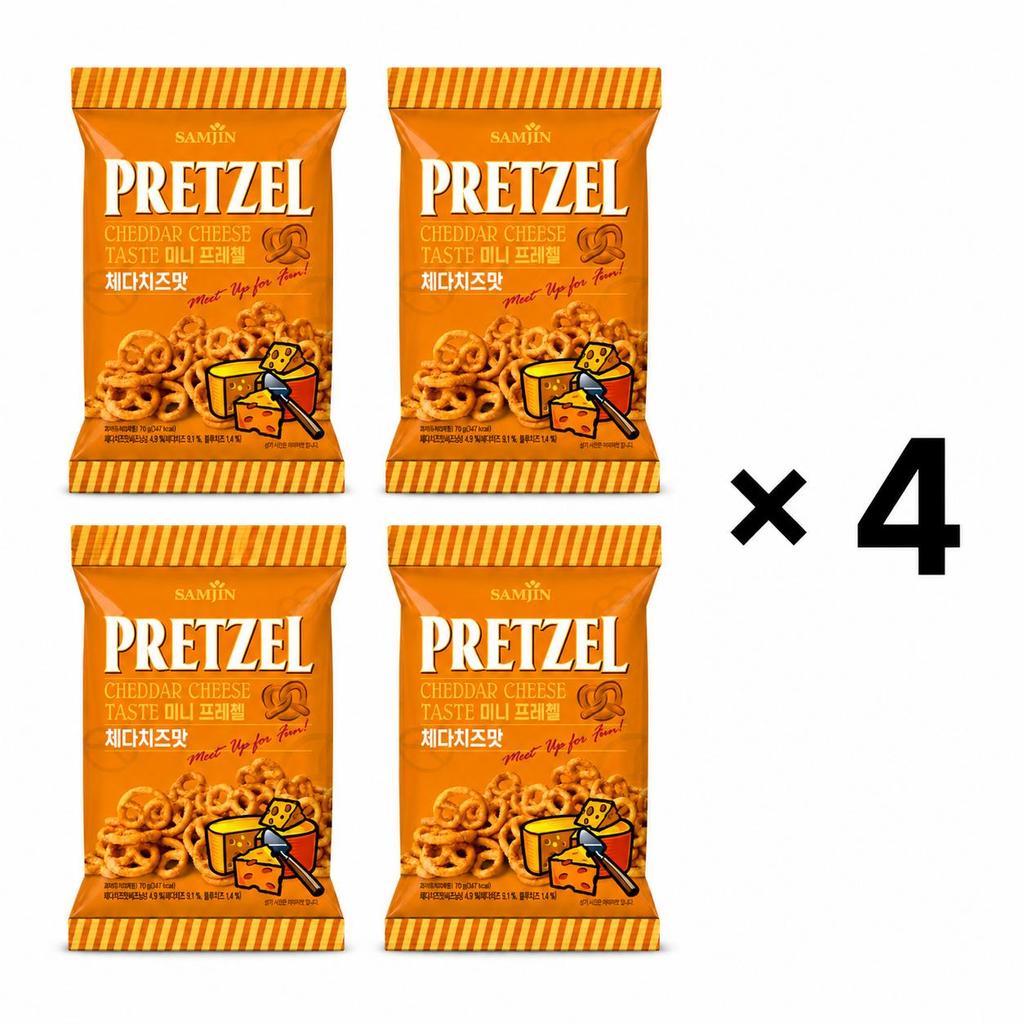 SAMJIN Mini Pretzel Biscuits Cheese Flavor 70g 6 Pack