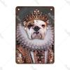 Metal Sign Gentleman Dog Wall Decor, Vintage Tin Plate for Living Room 20x30 cm