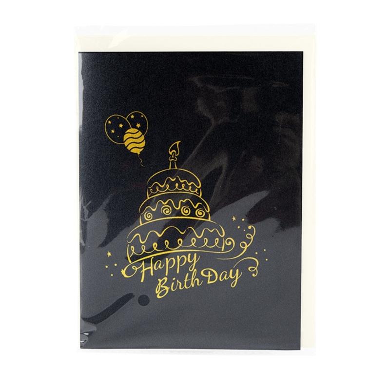 3D Pop-up Geburtstagskarten, Kuchen Geburtstag Pop-up Karte, Geburtstagskarte, Geburtstagsgeschenk Grußkarten mit Umschlag, Notizkarten