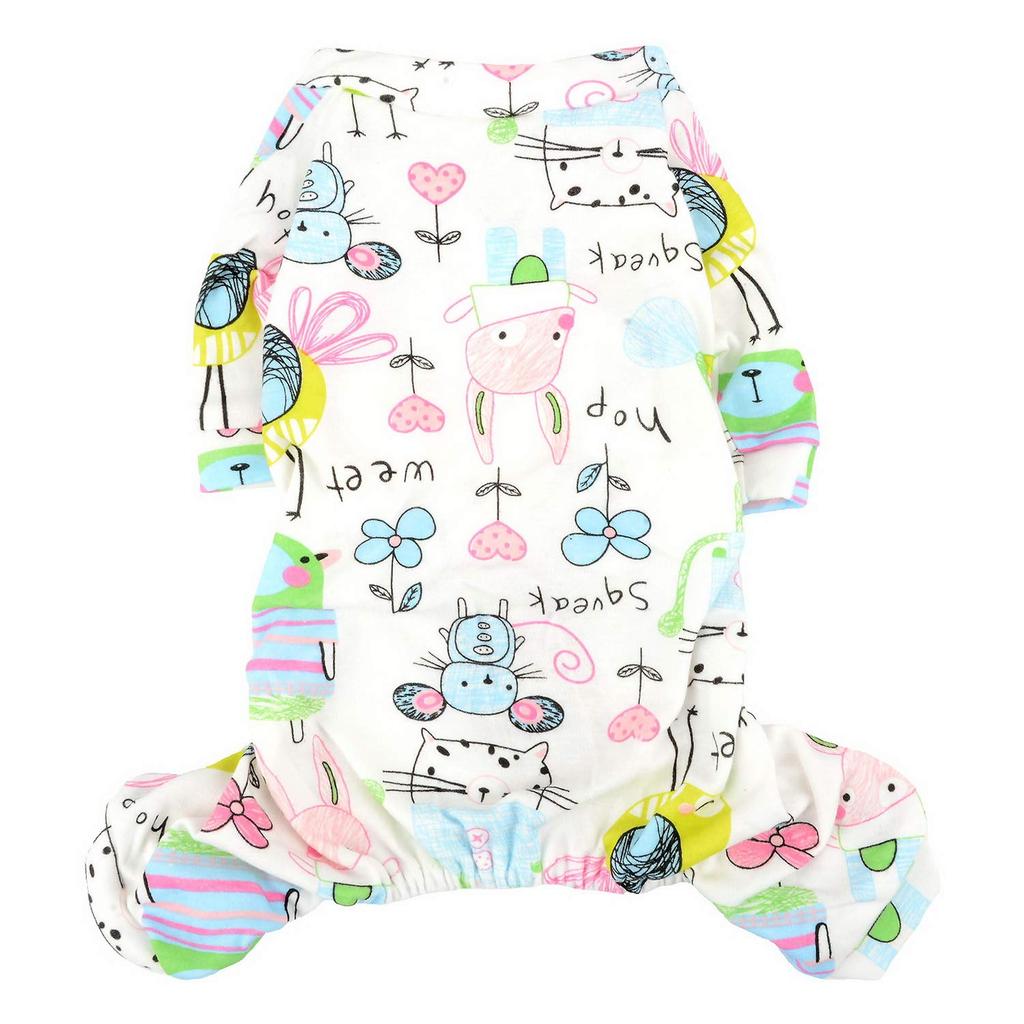 ZUNEA Dog Jumpsuit Pajamas Romper for Small Dogs Stylish and Cute Mouse Pattern Dog Wear Loungewear Sleepwear Shedding Prevention Pet Clothes Dog