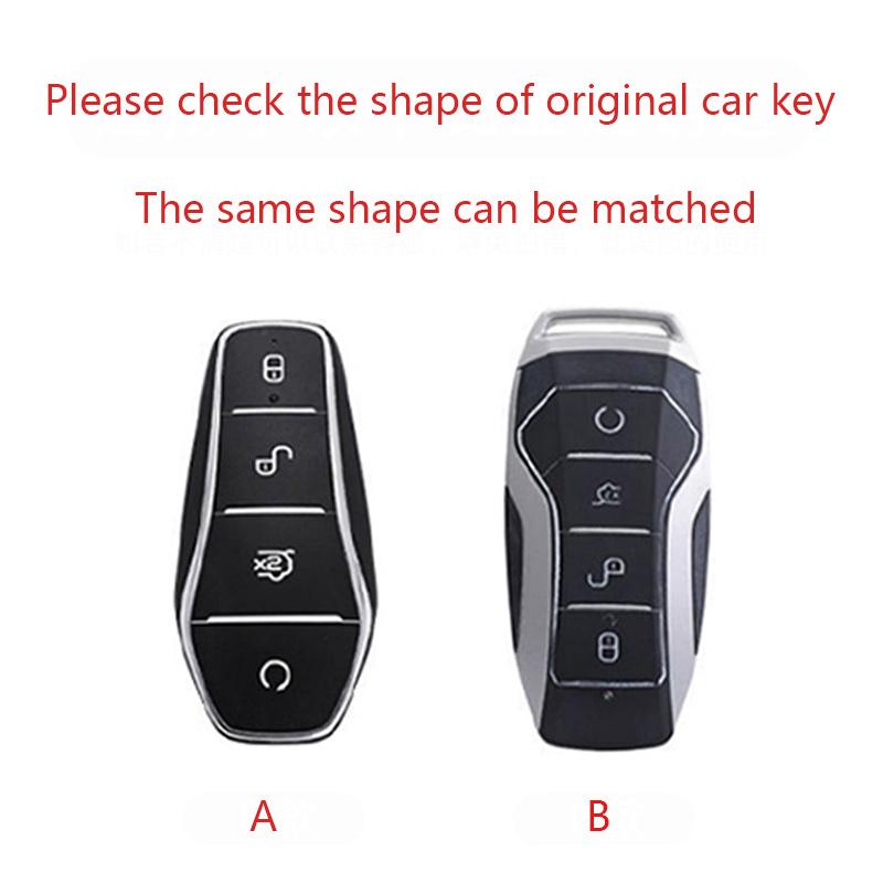 Car Zinc Alloy Key Cover Case For BYD Song Plus Atto 3 Han EV Yuan Tang DM 2018 Qin Seal Dolphin E2 Keychain Interior Accessory
