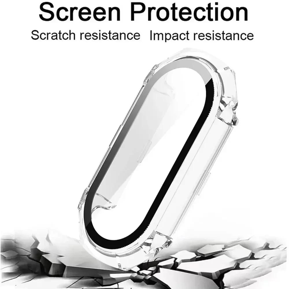 2 PACK Silicone Strap+case For Xiaomi Mi band 8 Replacement miband8 sport Bracelet Accessories smart band 8 waterproof cover