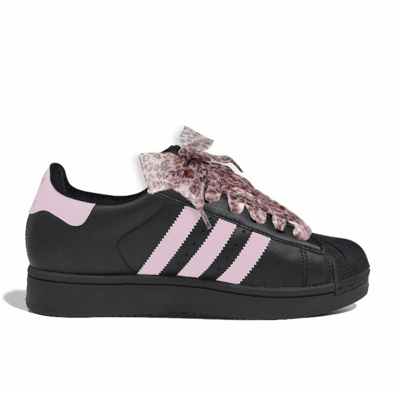 Adidas Originals Superstar 2 Leopard Print Black Be Abrasion Resistant, Lightweight, Balanced Low top Skateboard Shoes JI0079(Team1267-)