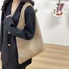 Women Large Capacity Shopper Totes Ladies Beach Travel Bag Vintage Hollow Woven Underarm Shoulder Bag