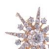 Wedding Silver Snowflake Diamante Brooch Rhinestone Crystal Broach Pin Xmas Gift