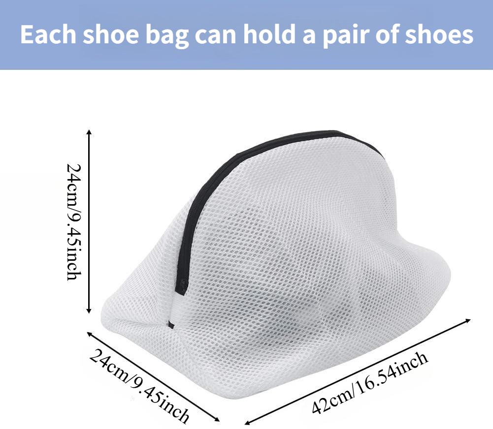1/2/4 PCS Machine Washable Shoe Bag Anti-Deformation Laundry Mesh for Sneakers Protects Shoes Washer Compact Travel Laundry Tool