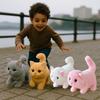 Kids Realistic Plush Cat Toy Lifelike Kitten Plushie Doll Toddlers Boys