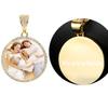 Hip Hop Jewelry Bling CZ Memorial Picture Frames Necklace Personalization Photo Custom 26/35/45/68.5MM Circle Medallions Pendant
