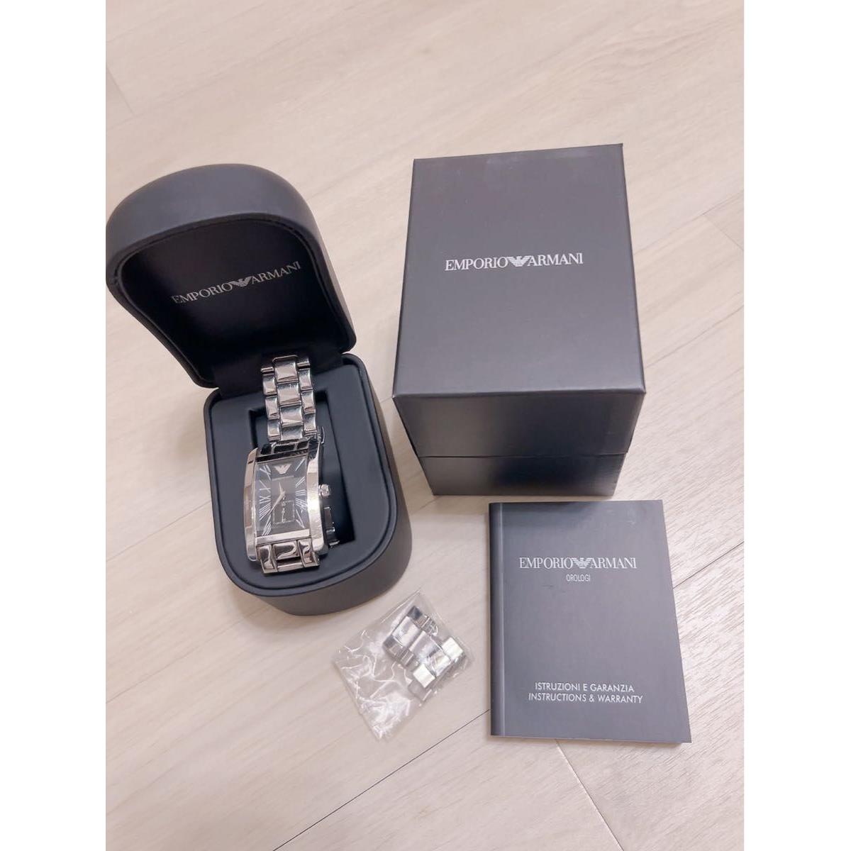 Used EMPORIO ARMANI Men s Watch Square Black Dial