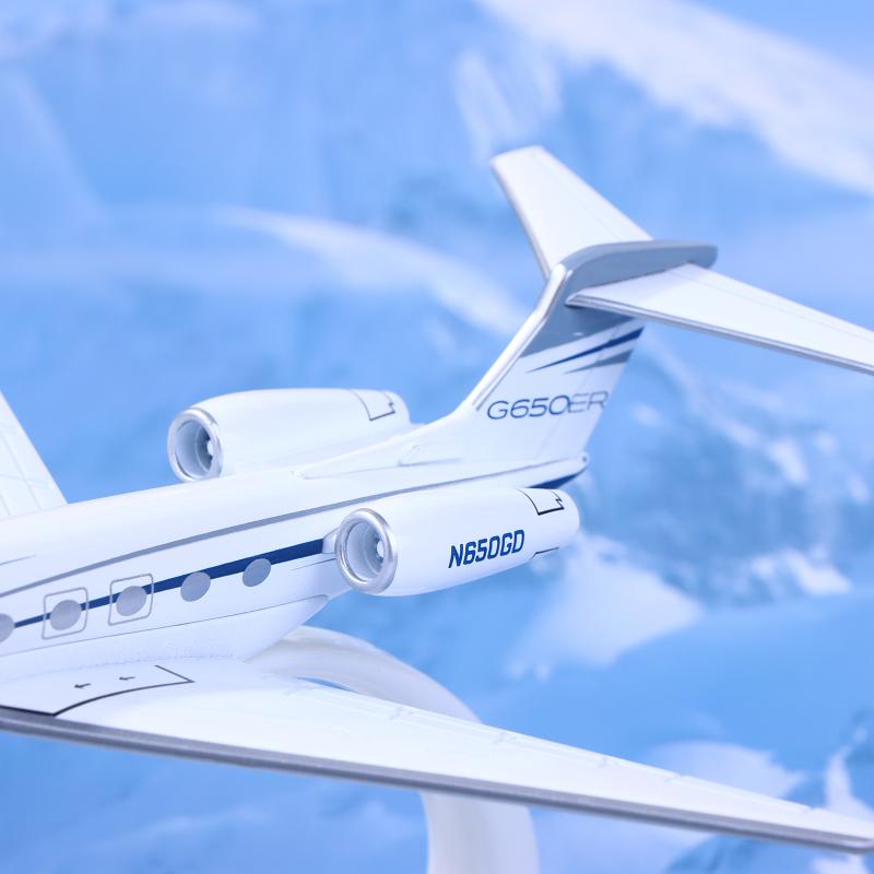 1 Stück Gulfstream G650 Flugzeug Diecast 1/200 Maßstab Flugzeugmodell Flugzeuge G650Er Flugzeugmodell Flugzeugmodell