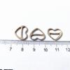 1cm Heart Shape Silver