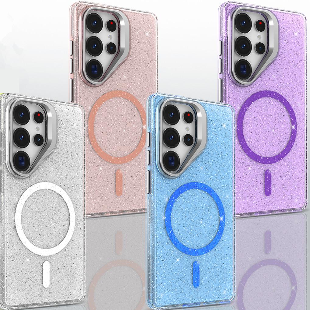 Glitter Camera Lens Holder for Samsung S26 Ultra, Compatible with S25/S24/S23/S22U - Drop-Proof Case.