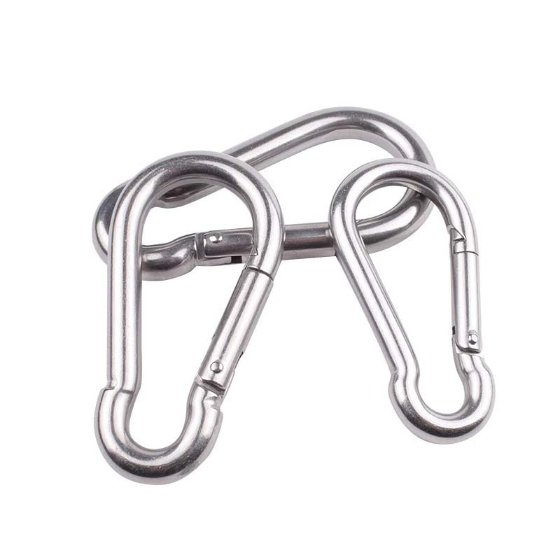 2-5pcs 304 Stainless Steel Spring Snap Multifunctional Carabiner Quick Link Lock Ring Hook Safety Buckle M4 M5 M6 M7 M8 M9 M10